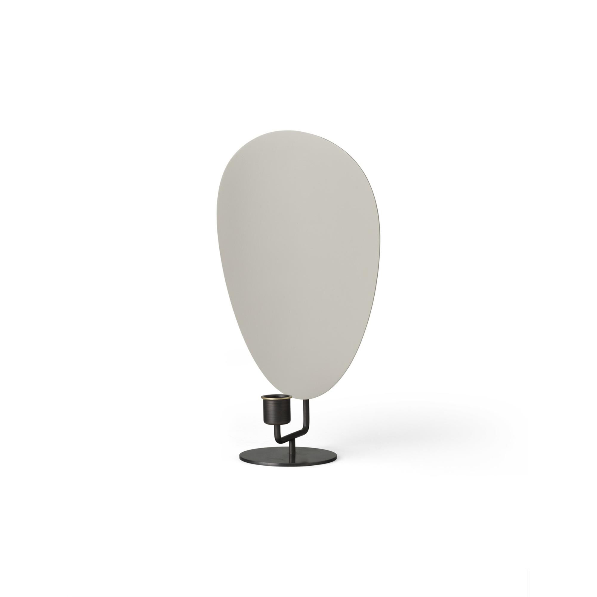 Bougeoir Flambeau H30 Laiton Bruni/Gris