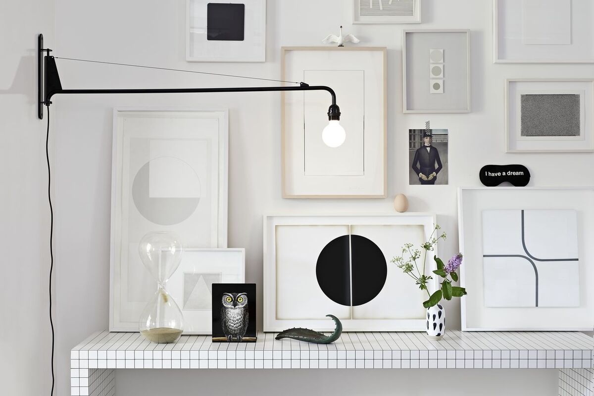 Petite Potence Wandlampe Schwarz
