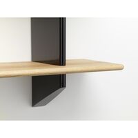 Rayonnage Mural Shelving Deep Black/ Oak
