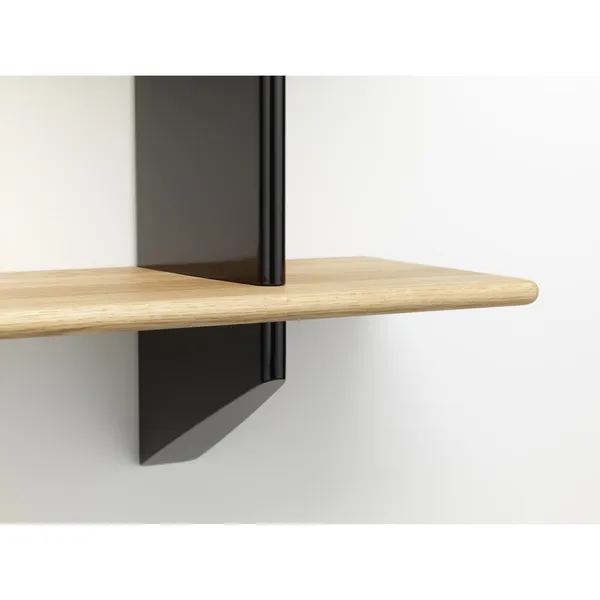 Rayonnage Mural Shelving Deep Black/ Oak