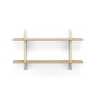 Rayonnage Mural Shelving Prouvé Blanc Colombe/Oak