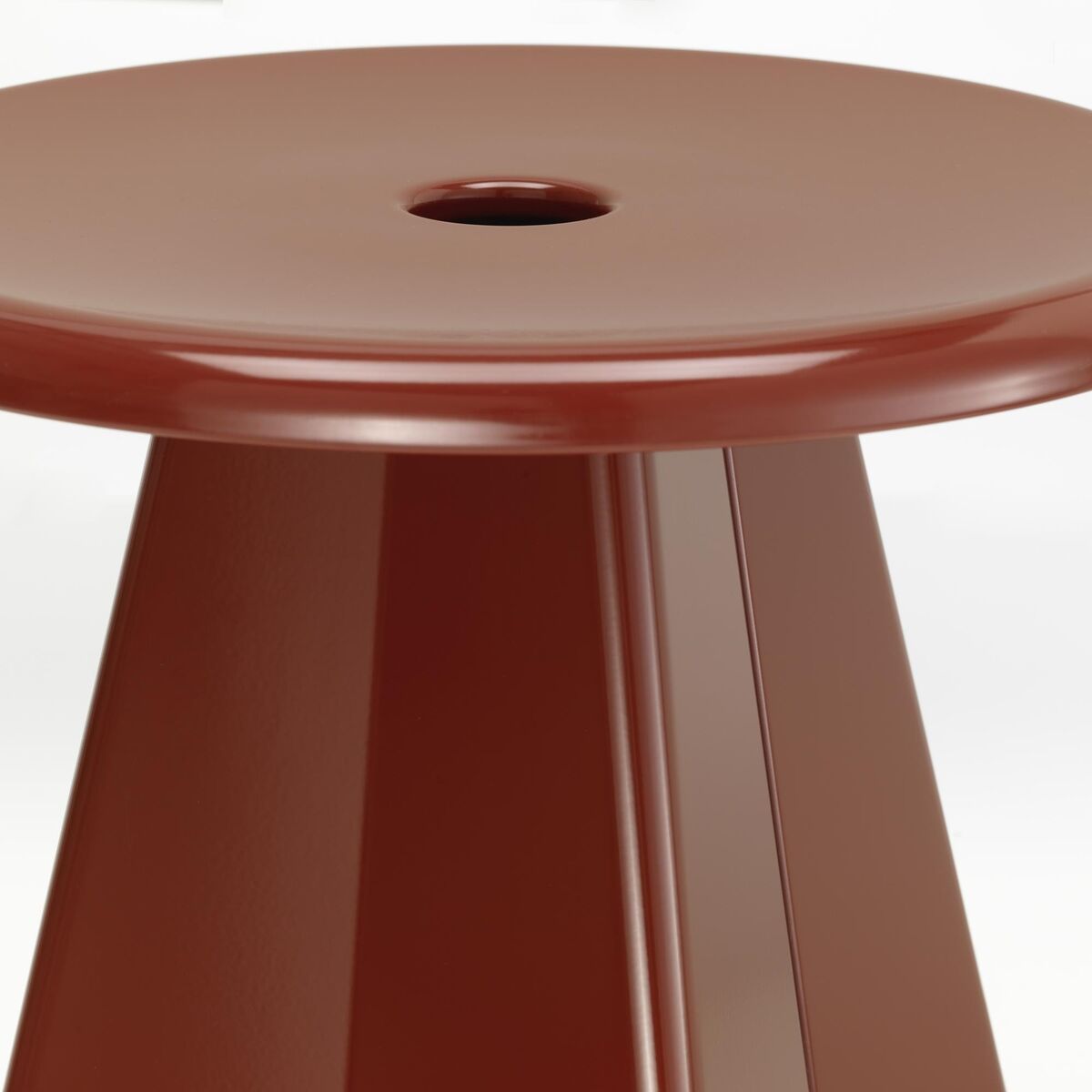 Tabouret Metallisk Pall Japansk Röd