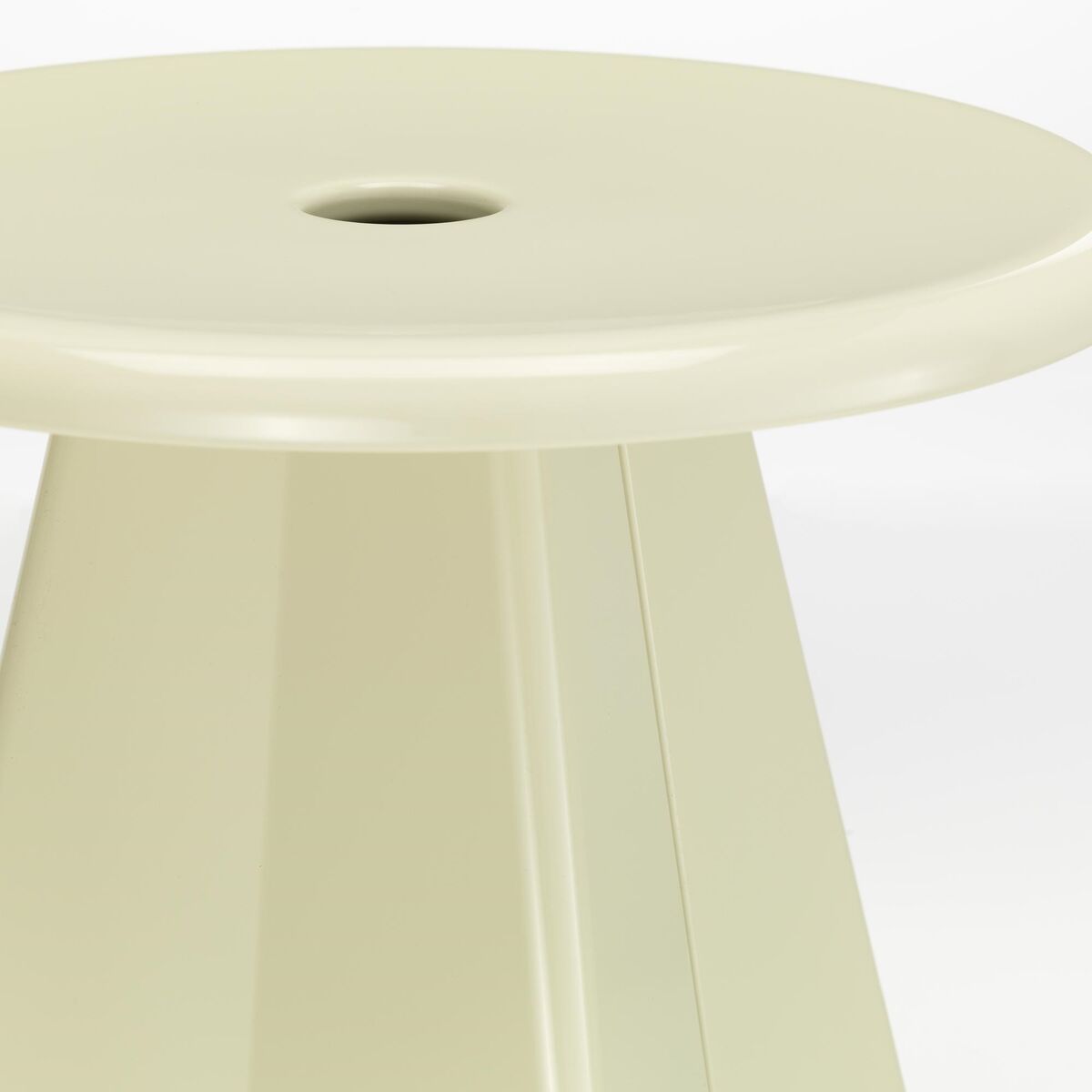 Tabouret Métallique Hocker Prouvé Blanc Colombe