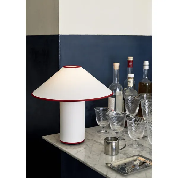 Colette ATD6 Table Lamp White/Merlot