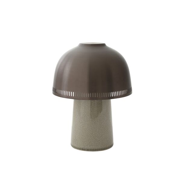 Raku SH8 Table Lamp Portable Beige Gray/ Bronzed