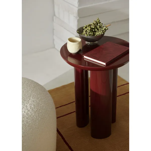 Tung JA3 Side Table Bordeaux Red