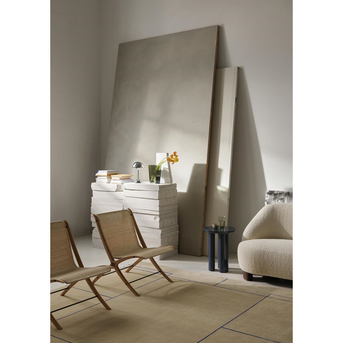 Heavy JA3 Table d'Appoint Bleu Acier