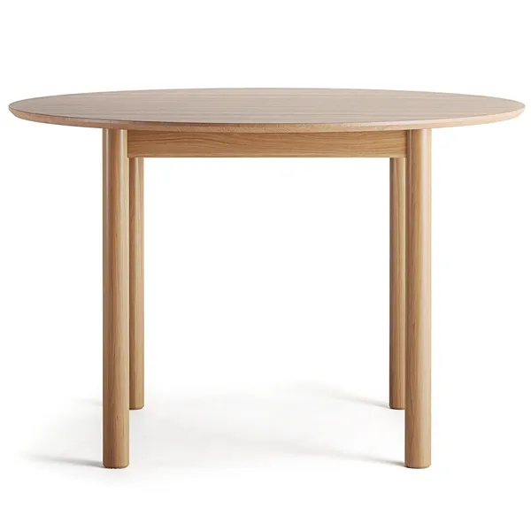 Wood Dining Table Ø110 cm Oak
