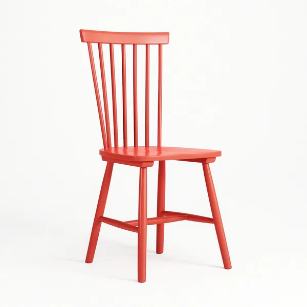 Wood H17 Windsor Dining Chair Orange