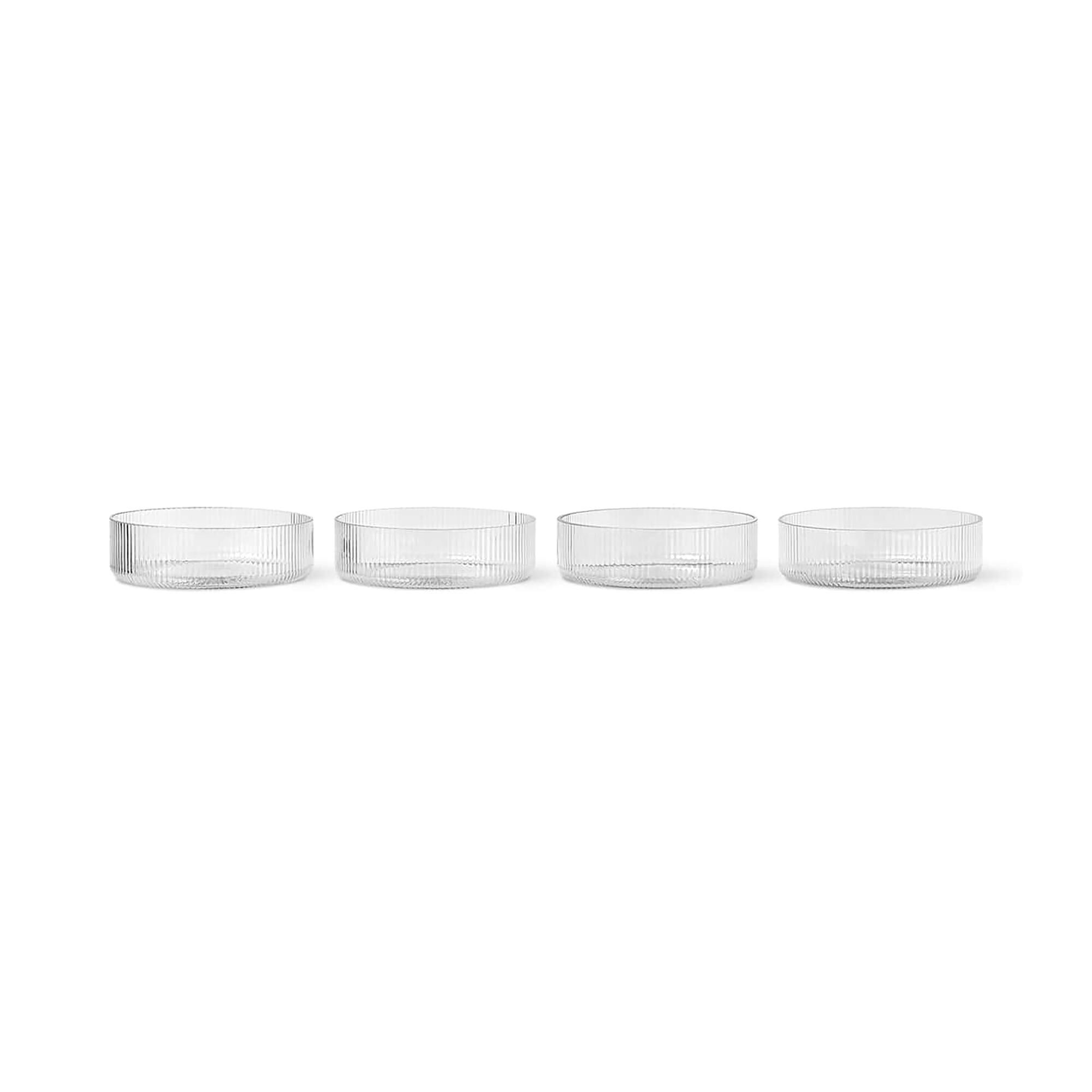 Ripple Lot de 4 Bols de Service Transparent