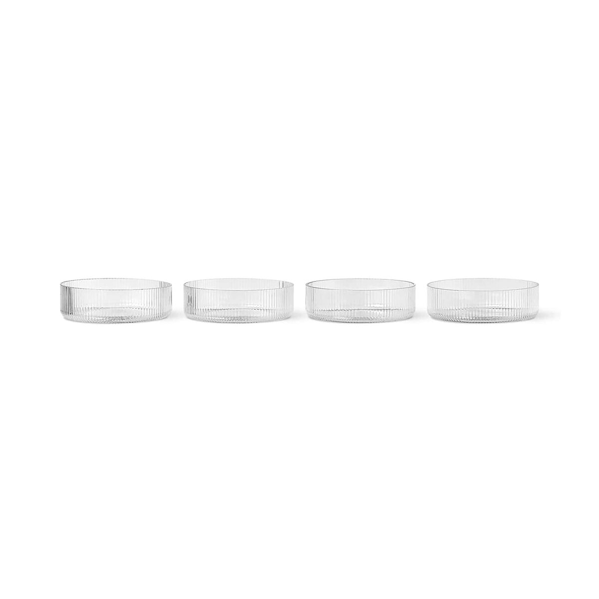 Ripple Servierschüssel-Set, 4 Stück , Klar