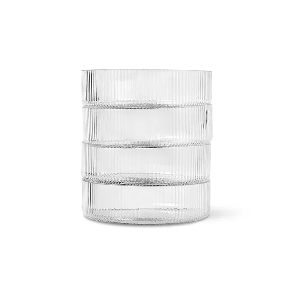 Ripple Lot de 4 Bols de Service Transparent