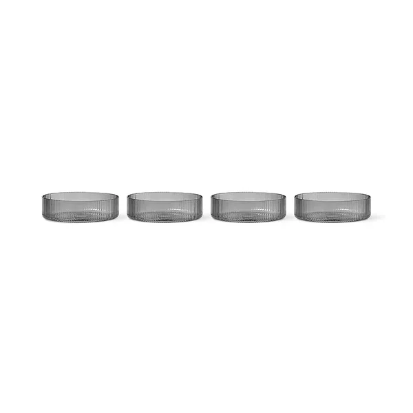 Ripple Lot de 4 Bols de Service Fumé