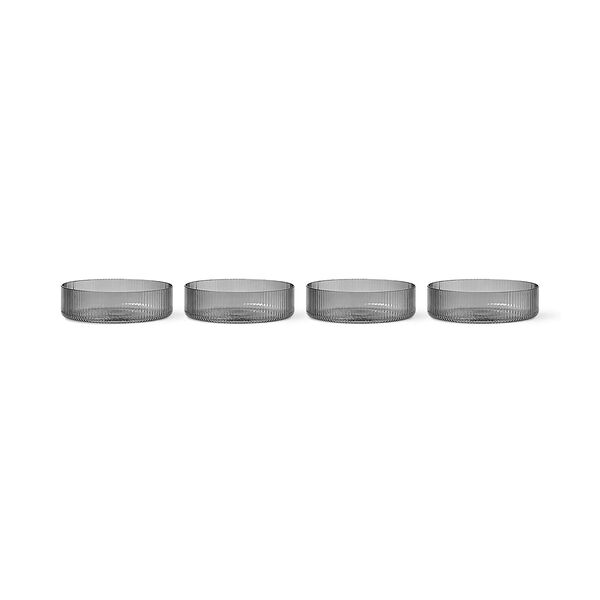 Juego de 4 Cuencos para Servir Ripple Ahumados