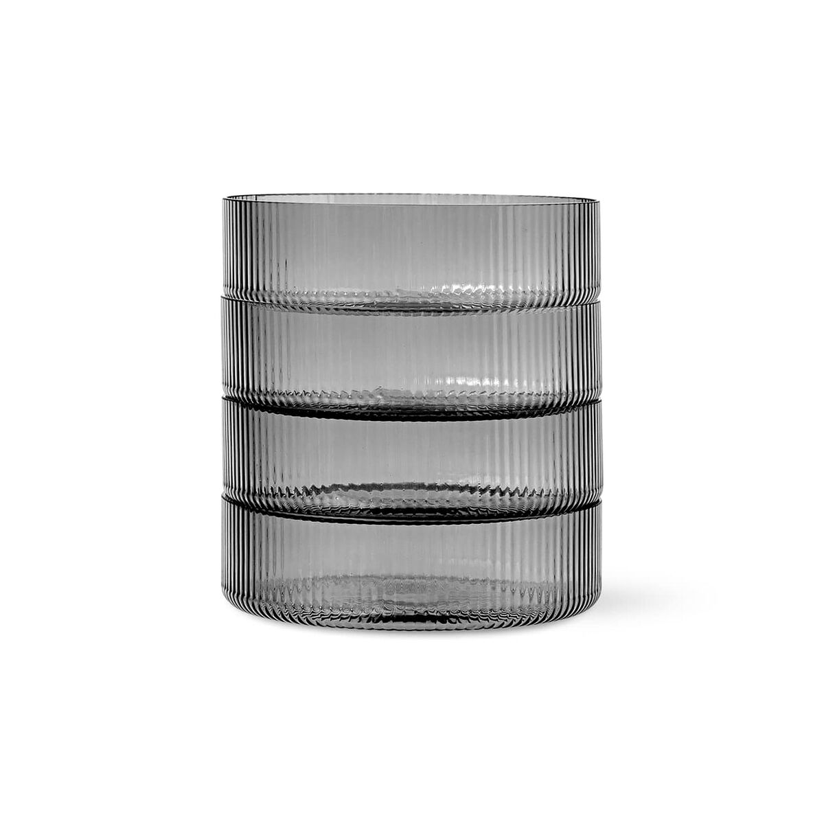 Ripple Set di 4 Ciotole da Portata Affumicate
