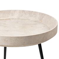 Bowl Table Between Wood Gray