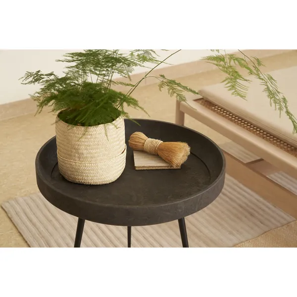 Bowl Table Between Wood Gray