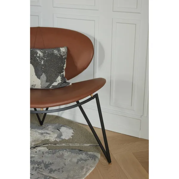 SEMPER Armchair Black/Cognac