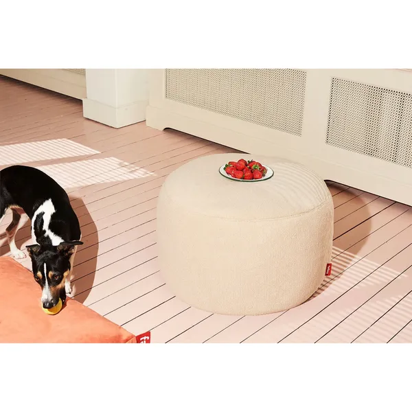 Point Pouf Large Sherpa Ecru