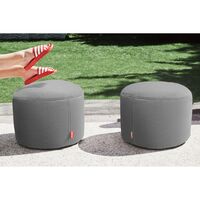 Point Outdoor Pouf Rock Grey