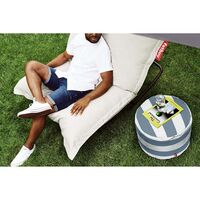 Point Outdoor Pouf Stripe Ocean Blue