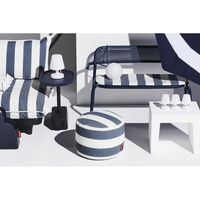 Point Outdoor Pouf Stripe Ocean Blue