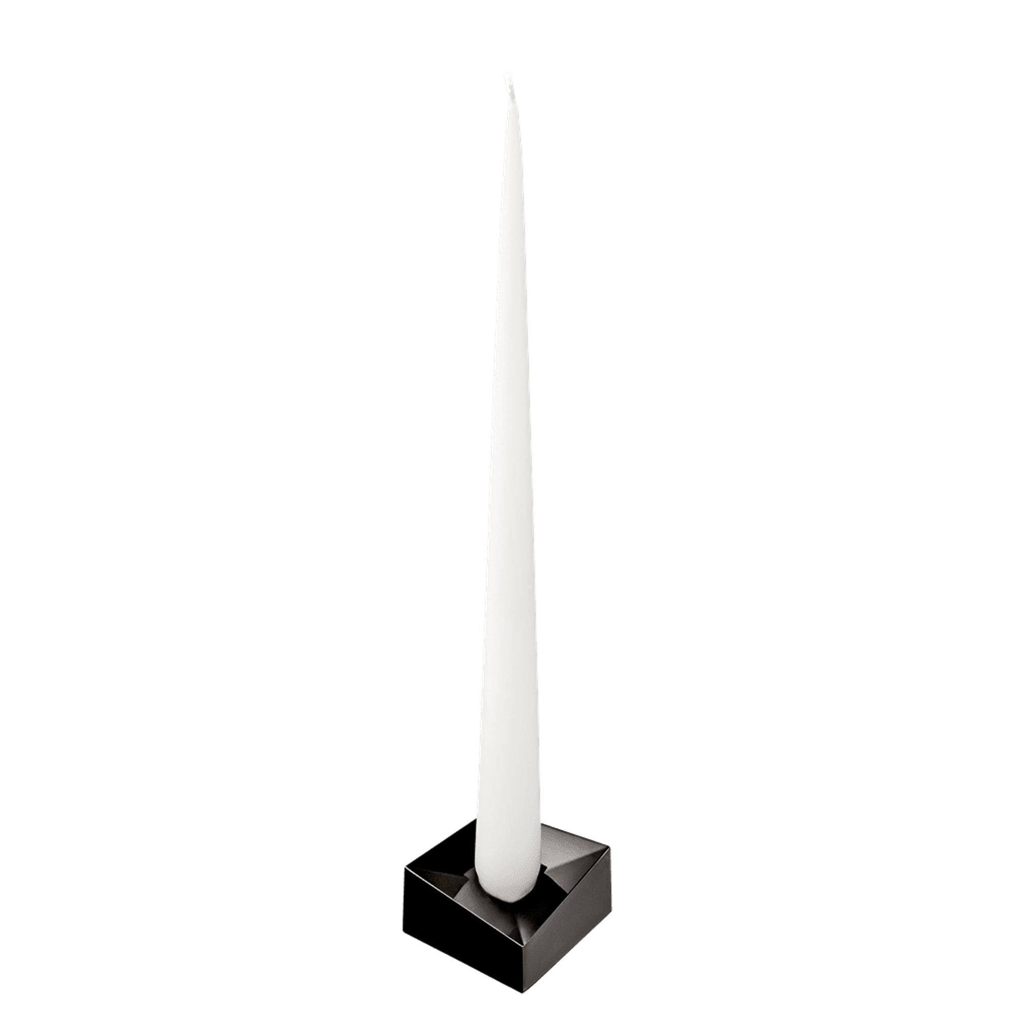 Reflect Candle Holder Large Black Chrome