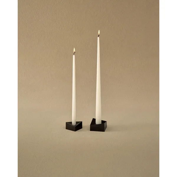 Reflect Candle Holder Large Black Chrome