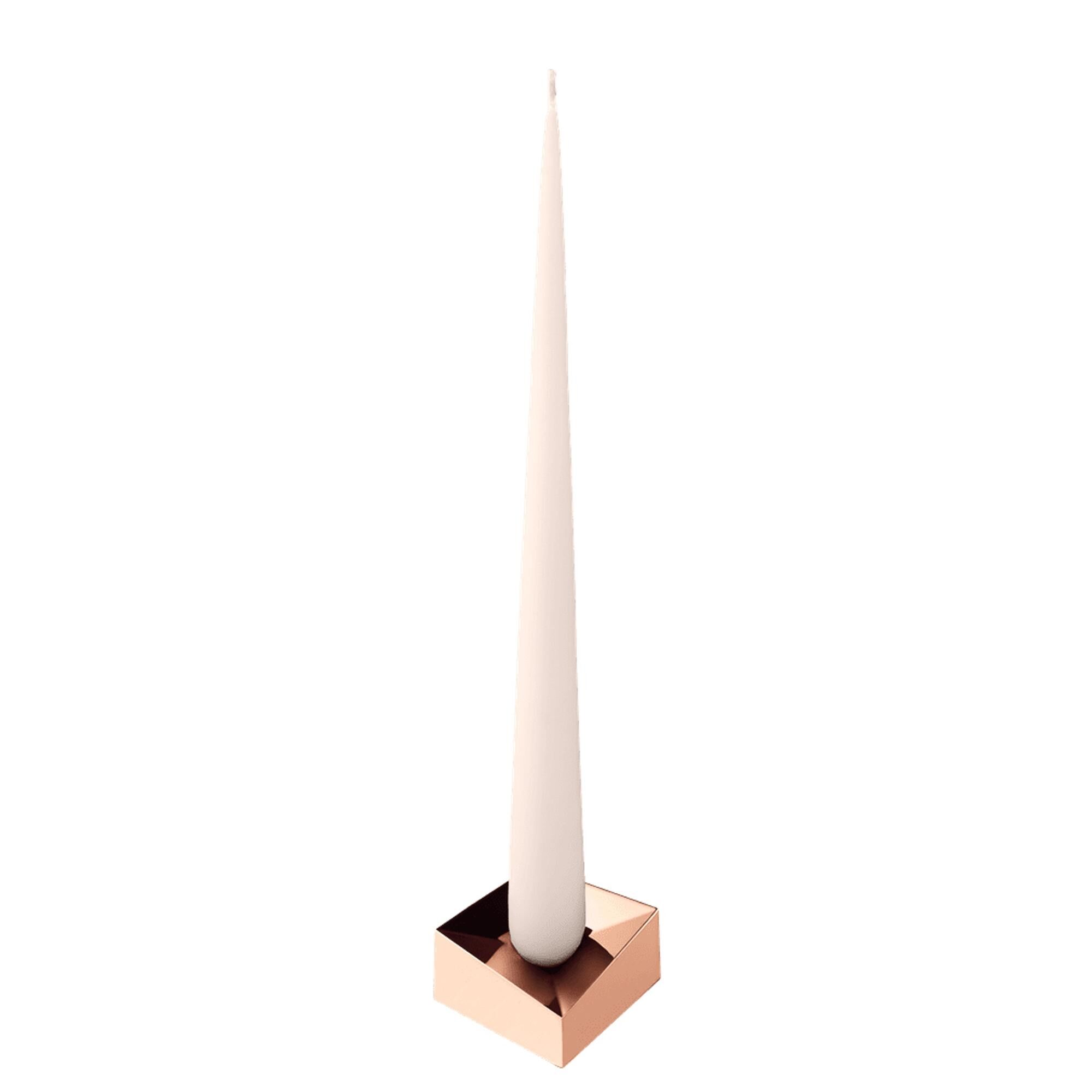 Reflect Candle Holder Large Rose Gold