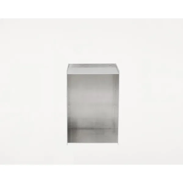 Rivet Box Side Table Aluminum