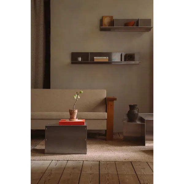 Rivet Box Side Table Aluminum