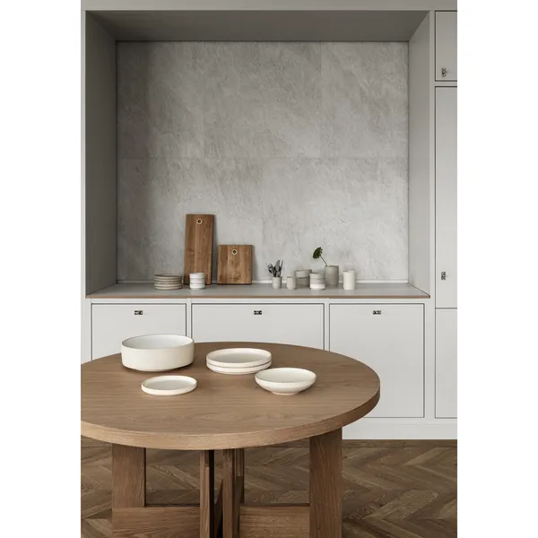 Farmhouse Trestle Dining Table Ø120 Natural Oak