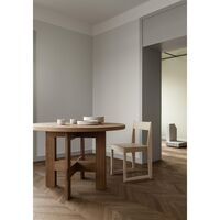 Farmhouse Trestle Eettafel Ø120 Natuurlijk Eiken
