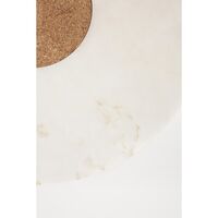Sintra Side Table/Coffee Table Small White Marble/Cork