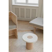 Sintra Side Table/Coffee Table Small White Marble/Cork