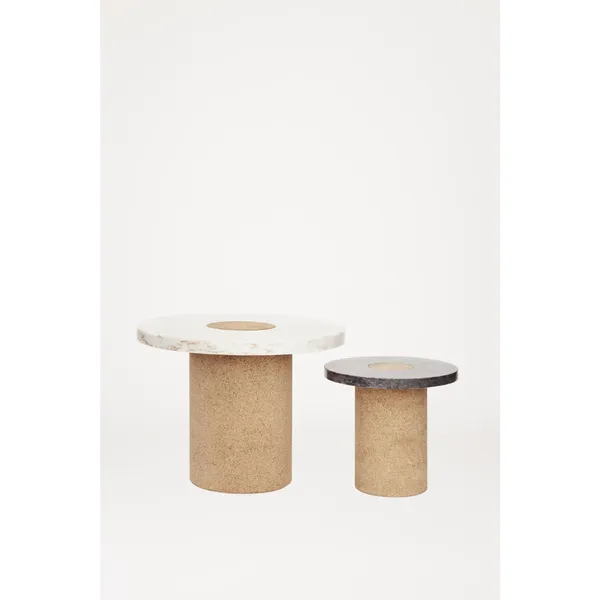 Sintra Side Table/Coffee Table Large Black Marble/Cork
