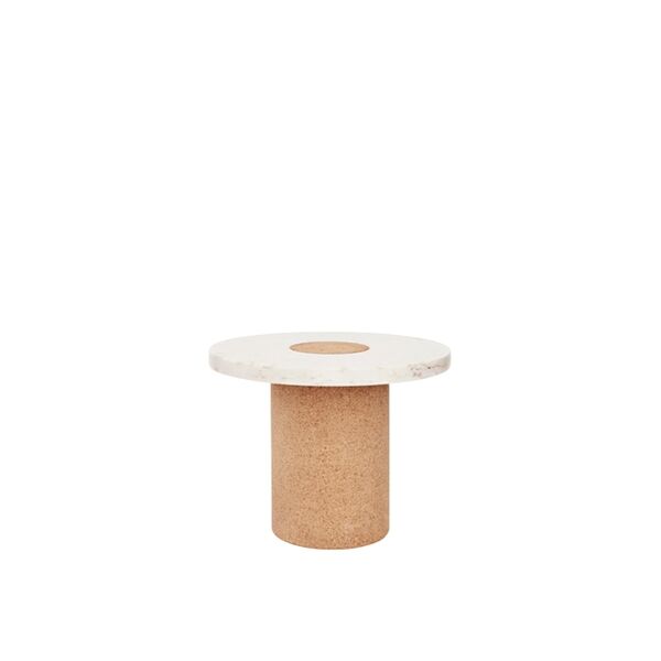 Sintra Side Table/Coffee Table Large White Marble/Cork