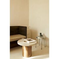 Sintra Side Table/Coffee Table Large White Marble/Cork