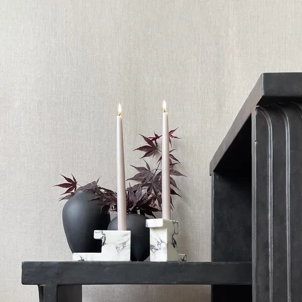 Brick Candlestick Low Calacatta
