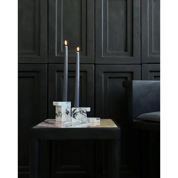 Brick Candlestick Low Calacatta