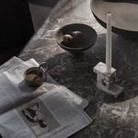 Brick Candlestick High Calacatta