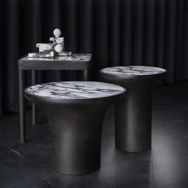 Trumpet Side Table High Calacatta
