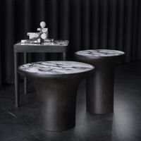 Trumpet Side Table High Calacatta