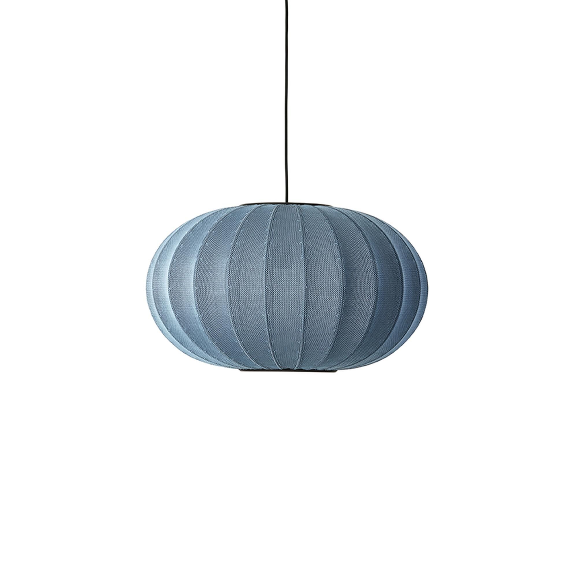 Suspension ovale tricoté à la Pierre bleue Ø57