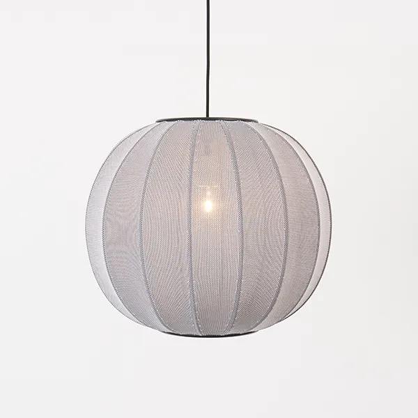 Knit-Wit Round Pendant Silver Ø45