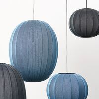 Knit-Wit Round Pendant Black Ø45