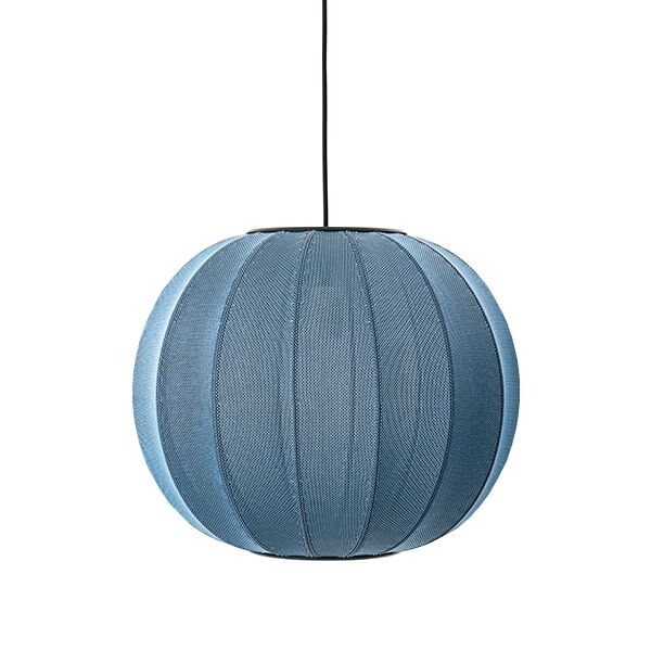 Suspension Rond en Maille Tricotée à La Pierre Bleue Ø45