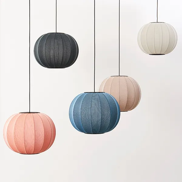 Knit-Wit Round Pendel Blue Stone Ø45
