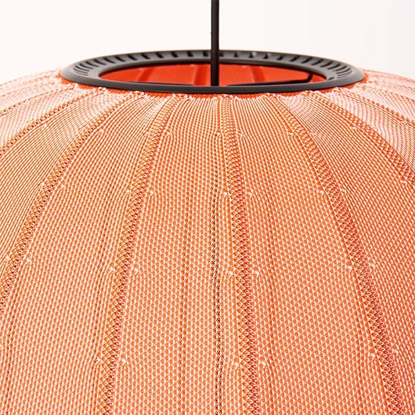 Knit-White Round Pendant Coral Ø45