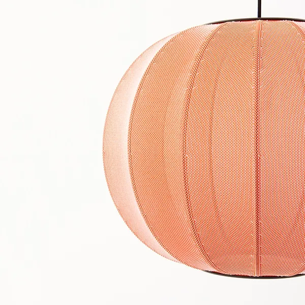 Knit-White Round Pendant Coral Ø45